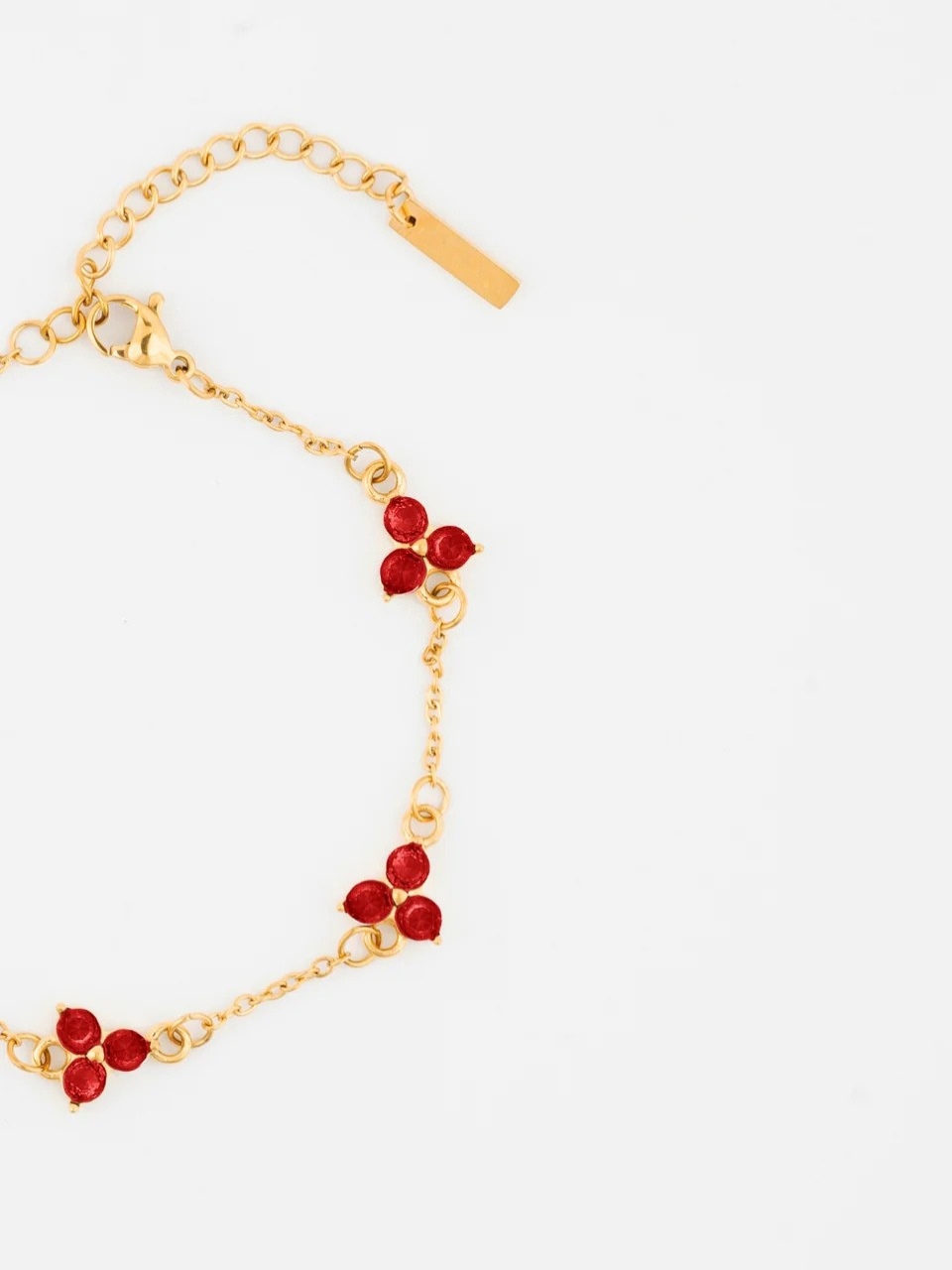 RED CLOVER BRACELET | GOLD