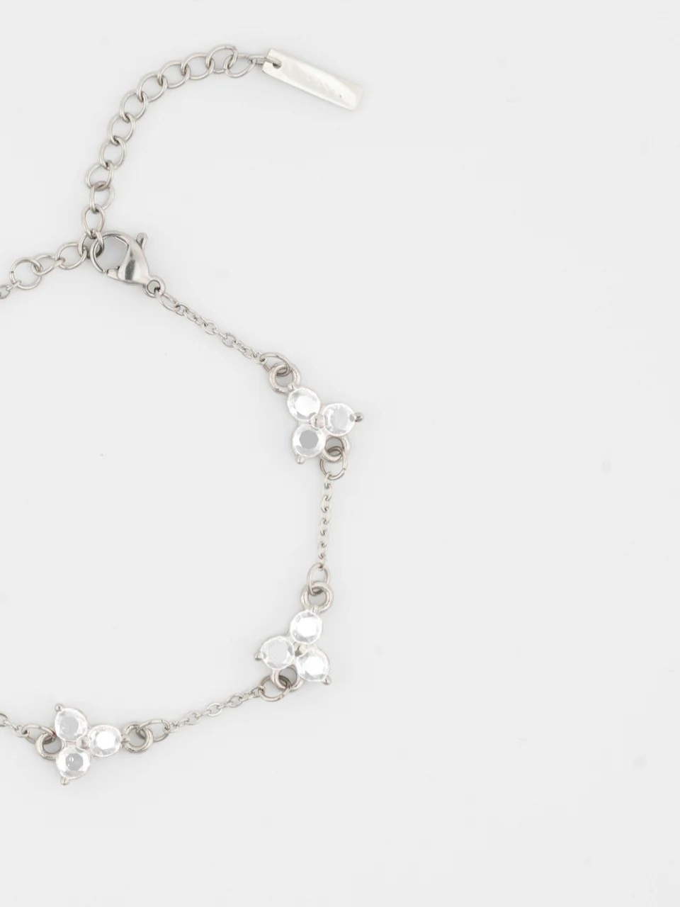 WHITE CLOVER BRACELET | SILVER