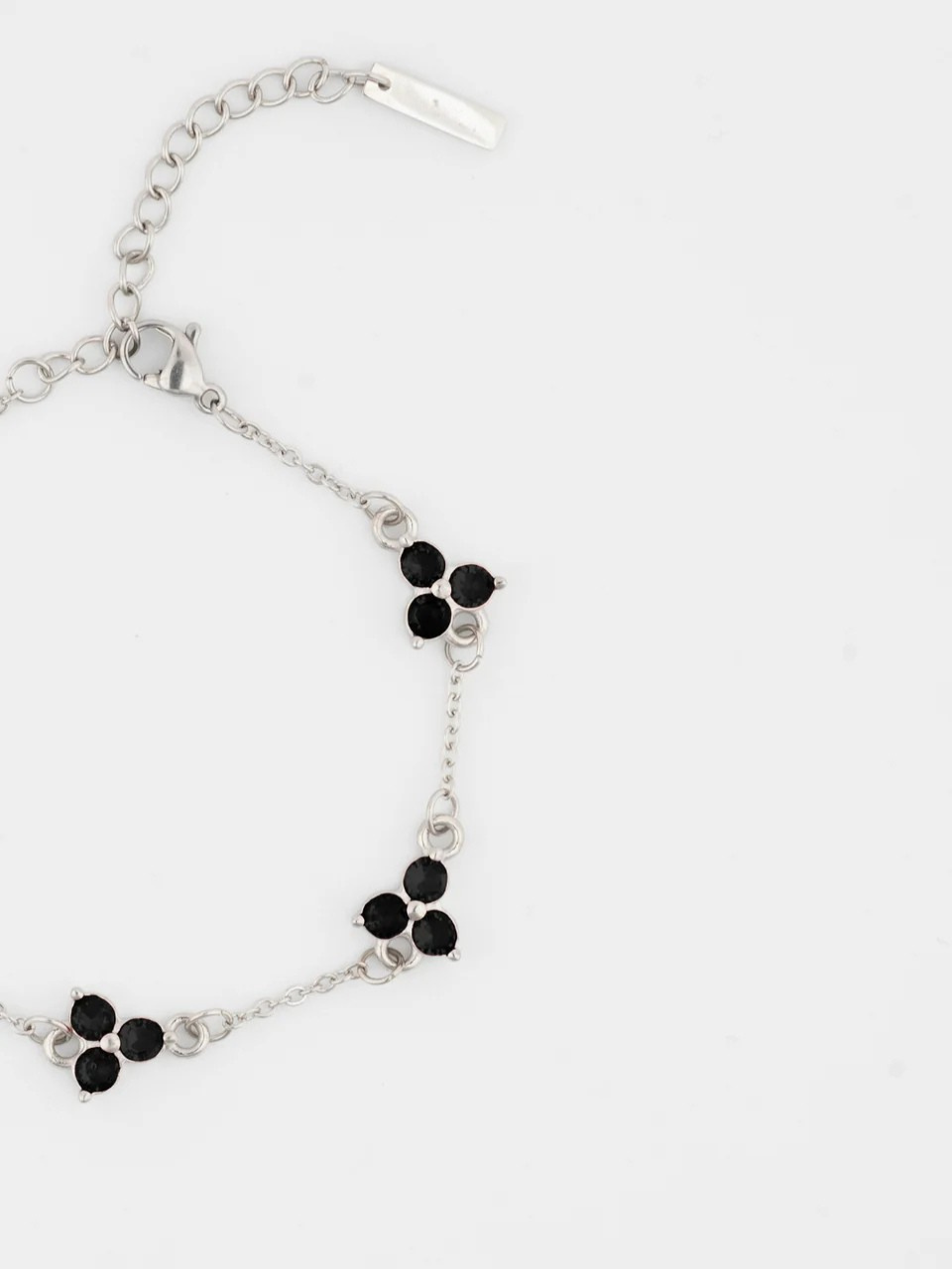MIDNIGHT CLOVER BRACELET | SILVER
